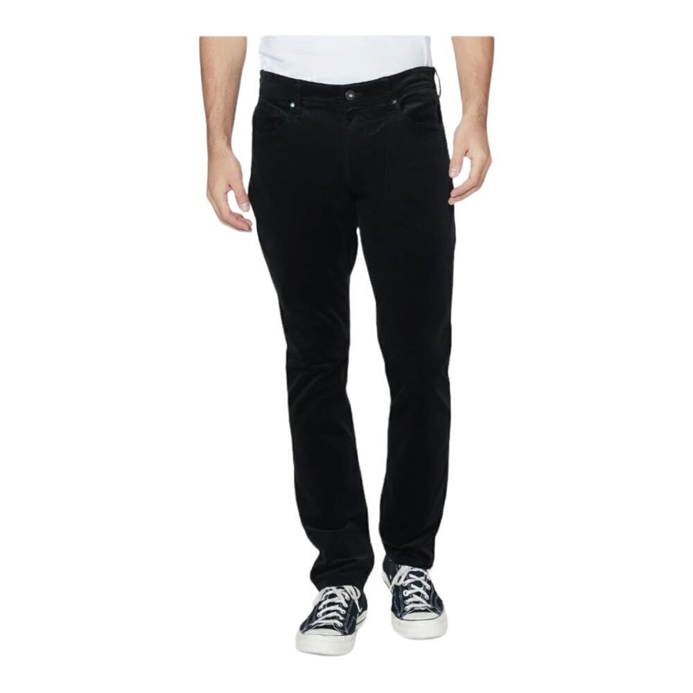 Paige Men's Lennox Corduroy Slim Fit Stretch Pants Black US 33